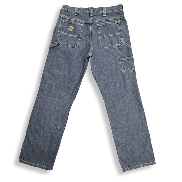Lee Carpenter Jeans Mens 34 Blue Denim Workwear Utility Pockets Relaxed 32x31 - Picture 1 of 9